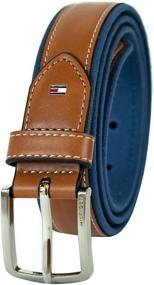 img 4 attached to 👔 Stylish Black Men's Ribbon Inlay Belts by Tommy Hilfiger: Elevate Your Accessories Game