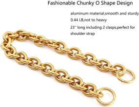 img 3 attached to 💼 Stylish Heavy Aluminum O Shape Metal Purse Chains Handle Shoulder Straps Replacement for Women's Handbags, Shoulder Bag (Antique Gold)