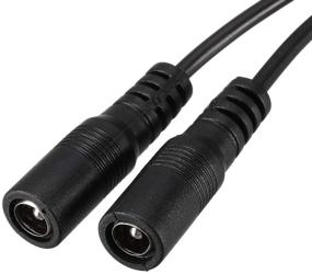 img 2 attached to 🔌 uxcell 1 Male to 2 Female 5.5mm x 2.1mm 32cm DC Power Splitter Cable for CCTV Security Cameras - Reliable Power Distribution Solution for Surveillance Systems