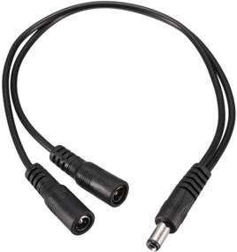 img 4 attached to 🔌 uxcell 1 Male to 2 Female 5.5mm x 2.1mm 32cm DC Power Splitter Cable for CCTV Security Cameras - Reliable Power Distribution Solution for Surveillance Systems