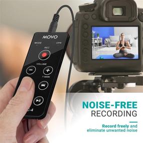 img 2 attached to 🎧 Movo REC-4 Wired Remote Control: Ideal for Zoom H2n, H4n Pro, H5, H6 Recorders & Sony M10, D50, D100