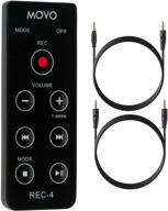 🎧 movo rec-4 wired remote control: ideal for zoom h2n, h4n pro, h5, h6 recorders & sony m10, d50, d100 logo