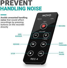 img 3 attached to 🎧 Movo REC-4 Wired Remote Control: Ideal for Zoom H2n, H4n Pro, H5, H6 Recorders & Sony M10, D50, D100