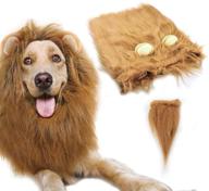 gimilife dog lion mane: halloween lion costume wig for medium to large dogs with ears & tail - fancy lion hair clothes for holiday parties logo