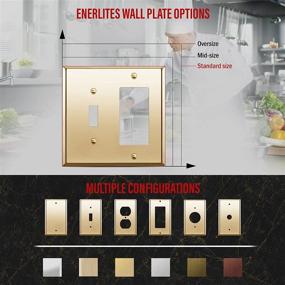 img 1 attached to ENERLITES Combination Toggle And Decorator Switch Metal Wall Plate