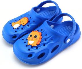 img 4 attached to 🦖 Durable Dinosaur Toddler Boys' Garden Sandals – Clogs & Mules by UBFEN