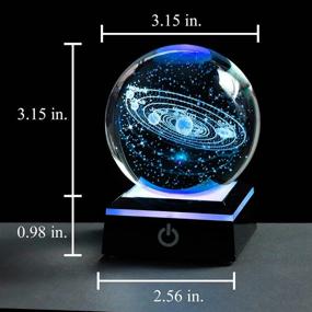 img 2 attached to 🌍 God Bless The World 3D Solar System Crystal Ball: LED Colorful Lighting, Touch Base, Model Science Astronomy Gifts – Perfect Easter & Religious Gift