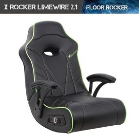 img 3 attached to 🎮 X Rocker Limewire 2.1 Bluetooth Floor Rocker Gaming Chair, 36.2 Inches x 20.8 Inches x 31.5 Inches, Black and Green