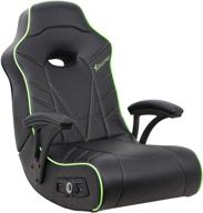 🎮 x rocker limewire 2.1 bluetooth floor rocker gaming chair, 36.2 inches x 20.8 inches x 31.5 inches, black and green logo