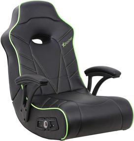 img 4 attached to 🎮 X Rocker Limewire 2.1 Bluetooth Floor Rocker Gaming Chair, 36.2 Inches x 20.8 Inches x 31.5 Inches, Black and Green