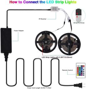 img 2 attached to 🌈 Color Changing Led Strip Lights Kit - 32.8FT/10M - Remote Controlled Flexible Tape Lights for Home, Bedroom, Kitchen, and Party - Non-Waterproof