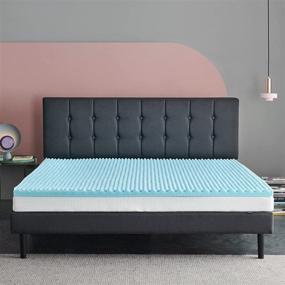 img 3 attached to 🛏️ Moblly 3 Inch Cooling-Gel Memory Foam Twin Mattress Topper - Enhanced Sleep Support & Pressure Relief with Egg Crate Design - Twin Size (39"x75"x3")