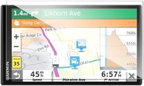 img 4 attached to 📱 Защитная пленка RUIYA Center Touch Control для Garmin RV 780/770/61 LMT/LMT-S 55 – закаленное стекло навигатора – 9H прочность, анти-взрыв и царапины HD прозрачная защитная пленка – Garmin RV 770 LMT/RV 770 LMT-S 6.95IN аксессуар для автомобиля.