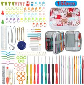 img 4 attached to 🧶 Ultimate 150-Piece Crochet Hooks Kit: Ergonomic Needles Set with Case - Ideal for All Skill Levels, Craft Projects, and Crochet Hook Enthusiasts