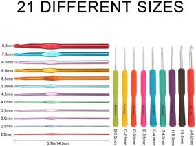 img 2 attached to 🧶 Ultimate 150-Piece Crochet Hooks Kit: Ergonomic Needles Set with Case - Ideal for All Skill Levels, Craft Projects, and Crochet Hook Enthusiasts