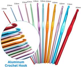 img 1 attached to 🧶 Ultimate 150-Piece Crochet Hooks Kit: Ergonomic Needles Set with Case - Ideal for All Skill Levels, Craft Projects, and Crochet Hook Enthusiasts