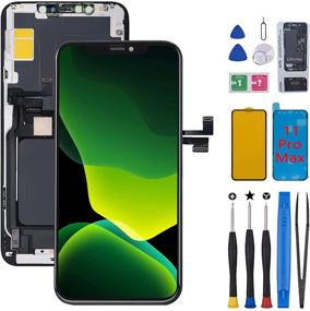 img 4 attached to 📱 Премиум набор для замены экрана iPhone 11 Pro Max - сборка дисплея LCD размером 6,5 дюйма с тачскрином 3D Touch, закаленным стеклом, магнитной подушкой и инструментами для ремонта