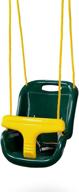 👶 swing-n-slide ws 4001-g: premium plastic infant swing with strong nylon rope - vibrant green with yellow accents логотип