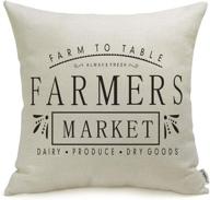 farmhouse pillow covers with farmers market quotes 18x18: perfect housewarming gifts for farmhouse decor - meekio logo