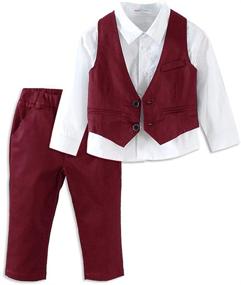 img 4 attached to 👕 Boys' Clothing Piece in Burgundy - ToddlerSpring Toddler Dress