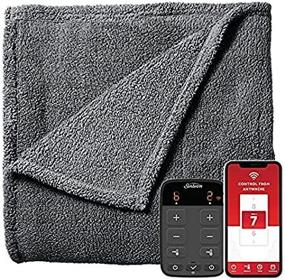 img 4 attached to 🔥 Stay Warm and Connected: Sunbeam LoftTec Wi-Fi Connected Heated Blanket with 10 Heat Settings, King Size