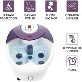 img 2 attached to 🛀 Large Foot Spa Bath Massager with Rolling Massage, Heat, HF Vibration, O2 Bubbles - Digital Time & Temperature Control LED Display