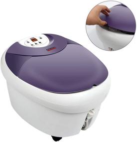 img 1 attached to 🛀 Large Foot Spa Bath Massager with Rolling Massage, Heat, HF Vibration, O2 Bubbles - Digital Time & Temperature Control LED Display