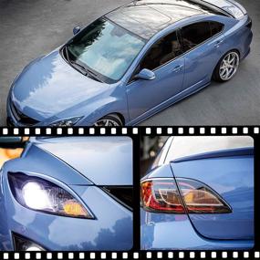 img 1 attached to 🚗 TECKWRAP Gloss Blue Gray Car Wrap Vinyl Roll - Air Release Technology, 11.5"x 60" Film Sticker