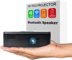 img 3 attached to 🔊 AAXA BP1 Speaker Projector: Bluetooth 5.0, Battery Power Bank, 6 Hour Projection, USB C Mirroring, HDMI, DLP Portable LED Projector (Renewed)