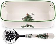 🎄 christmas cranberry spode slotted spoon логотип