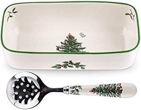 img 4 attached to 🎄 Christmas Cranberry Spode Slotted Spoon