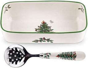 img 3 attached to 🎄 Christmas Cranberry Spode Slotted Spoon