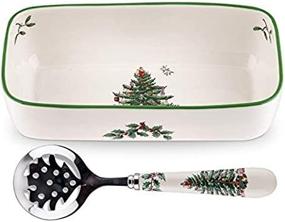 img 2 attached to 🎄 Christmas Cranberry Spode Slotted Spoon