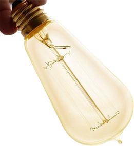 img 2 attached to 💡 Vintage Edison Light Bulbs 60W - Dimmable ST19 ST58 2200K Soft Warm White Incandescent Antique Filament Bulbs - E26 Base - Amber Glass - Pack of 6