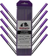 🔧 weldingcity 10-pk tig welding tungsten electrode ewg purple 1/16" x 7" - non-radioactive, tri-element logo