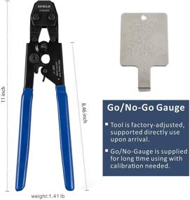 img 3 attached to EFIELD Heavy-Duty Canvas Bag/PEX Cinch Clamp Crimping Tool for SS Clamps 3/8&#34; to 1&#34; + Metal Pipe Cutter - 20pcs 1/2&#34;, 10pcs 3/4&#34; Clamps - Compliant with US F2098 Standards! (includes 30 PCS Clamps)