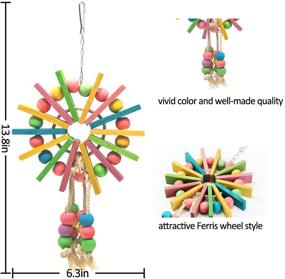 img 2 attached to 🐦 MEWTOGO Bird Parrot Chewing Foraging Toy Set for Conures and African Grey Parrots