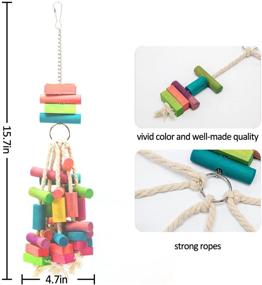 img 1 attached to 🐦 MEWTOGO Bird Parrot Chewing Foraging Toy Set for Conures and African Grey Parrots