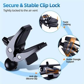 img 3 attached to 📱 Car Air Vent Phone Holder, GUUGEI Universal Cell Phone Mount with Adjustable Clip - Compatible with iPhone 13/12 Pro/12 Pro Max/11 Pro Max/XR/XS Max/8 Plus, Galaxy S10/S10+ and More