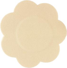 img 4 attached to 🌸 15 Pairs of Beige, One Size Braza Petal Top Disposable Nipple Covers - Effective Nipple Concealers