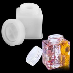 img 4 attached to 📦 Resin Matrix Storage Box with Lid: Ideal for DIY Jewelry; Silicone Epoxy Resin Container for Decorative Crafts & Storage of Bottles