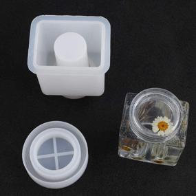 img 2 attached to 📦 Resin Matrix Storage Box with Lid: Ideal for DIY Jewelry; Silicone Epoxy Resin Container for Decorative Crafts & Storage of Bottles