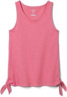 👚 stylish french toast girls' side knot tank top: effortlessly trendy summer wear logo