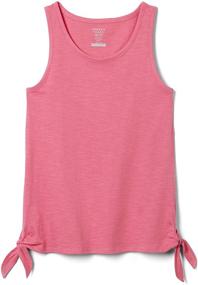 img 1 attached to 👚 Stylish French Toast Girls' Side Knot Tank Top: Effortlessly Trendy Summer Wear