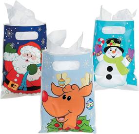 img 1 attached to 🎁 Fun Express - Assorted Christmas Party Favor Bags - Christmas Party Supplies - Plastic Bags - 36-Piece Pack