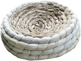 img 2 attached to 2 Pack Bunny Corn Husk Beds & 2 Pack Grass Mats Woven Straw Mats for Rabbits, Guinea Pig, Chinchilla, Hamster - S-Mechanic