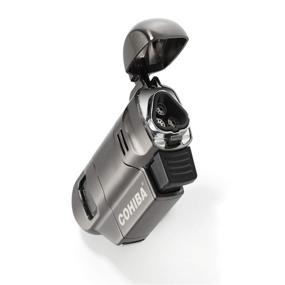 img 2 attached to 🔥 Ultimate Triple Flame Butane Torch Lighter with Built-in Punch - Efficient Refillable Jet Flame