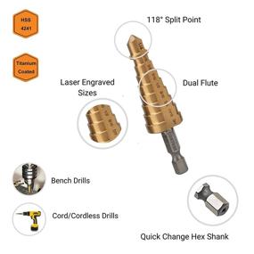 img 1 attached to 🔧 CORTOOL Titanium Unibit 3-Piece Change Set