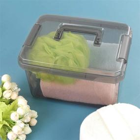 img 1 attached to CadineUS 4 Liter Small Storage Boxes with Lids - 6 Pack Plastic Storage Bins for Efficient Organization