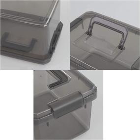 img 2 attached to CadineUS 4 Liter Small Storage Boxes with Lids - 6 Pack Plastic Storage Bins for Efficient Organization